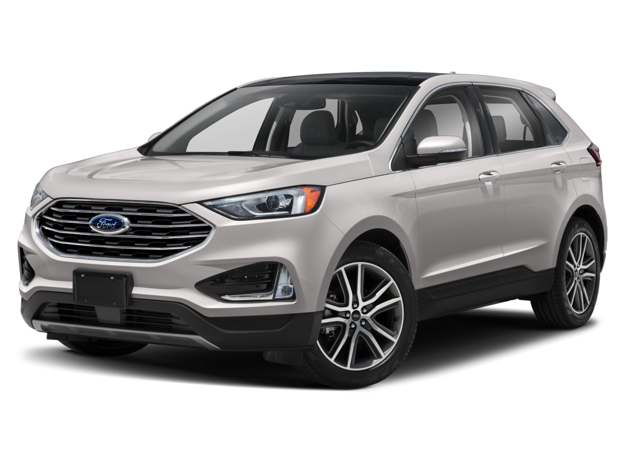 2020 Ford Edge Titanium in Black — front three-quarter view